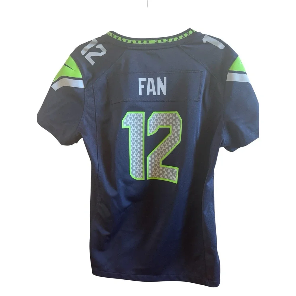 Nike Seattle Seahawks Adult Large Navy 10th Fan NFL Jersey Super Bowl Winners